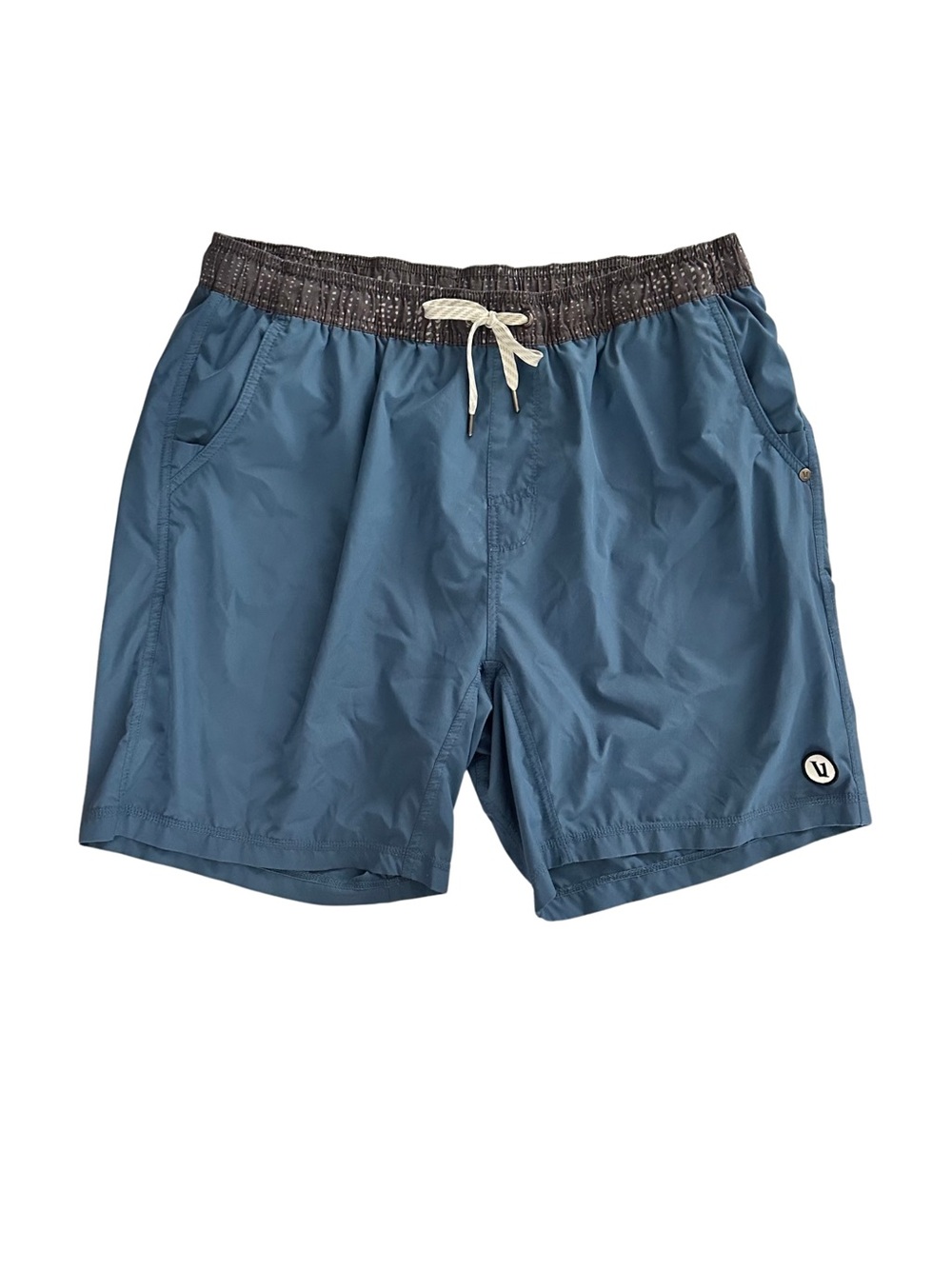 Vuori Men Kore Short V302 XXL Blue Lined 7” Inseam Gym Hybrid